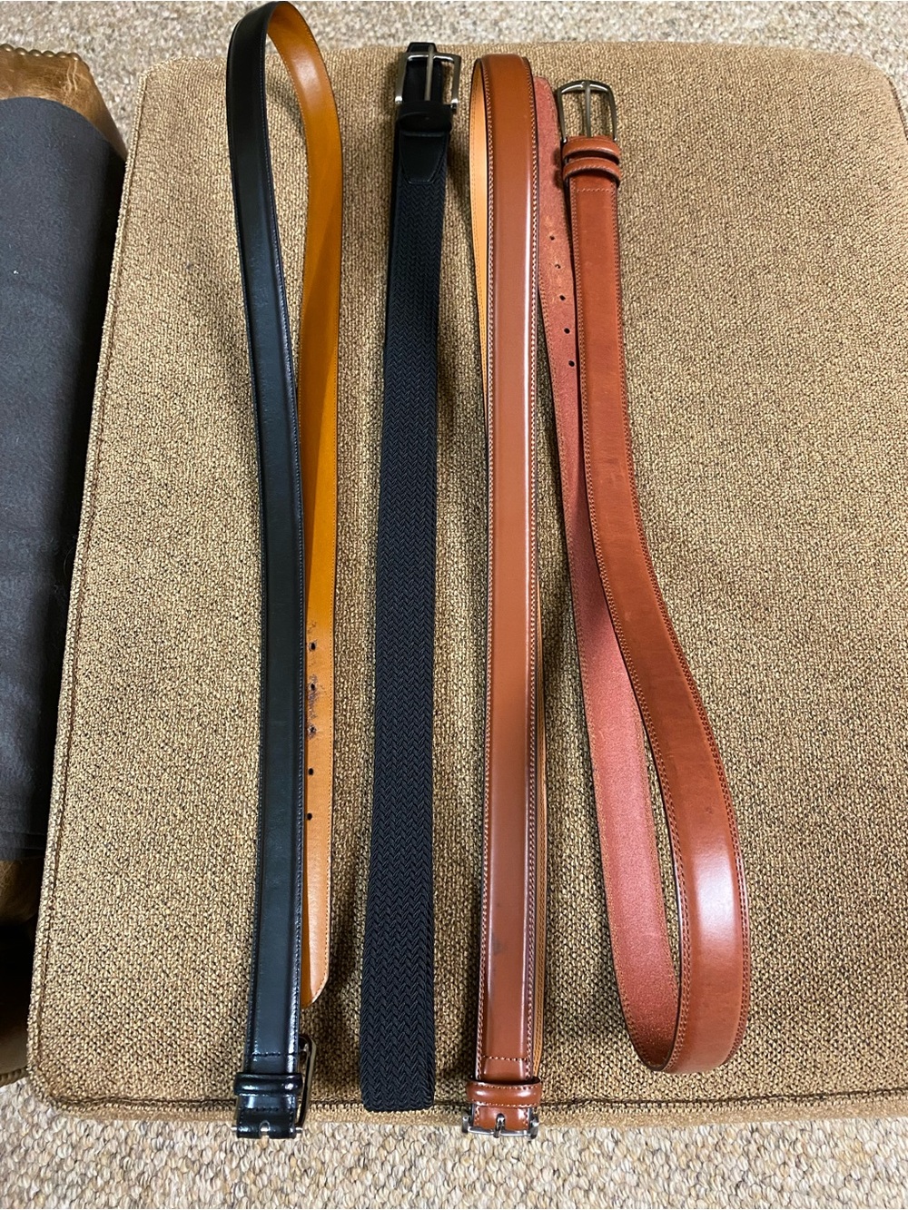 Men's 4-Pack Dress & Casual Belts — Black, Tan, Brown, Cognac